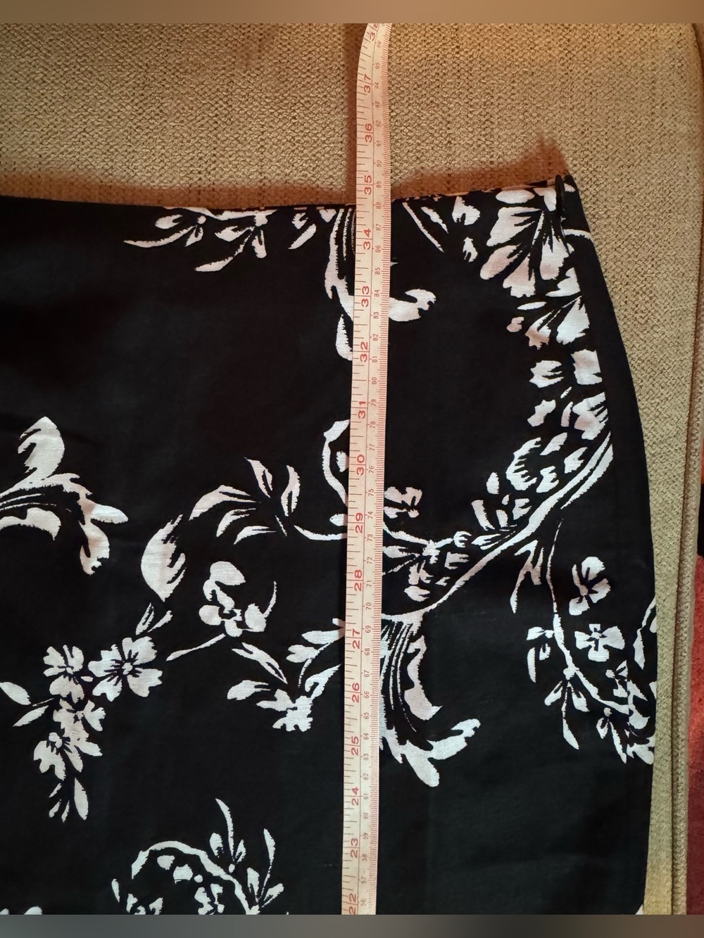 NWT LOFT Floral Paisley Ruched Linen Blend Midi Skirt - Picture 13 of 16